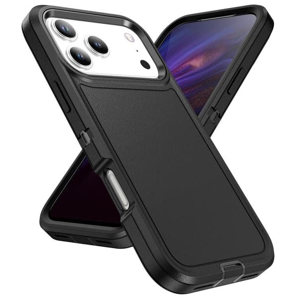 iPhone 18 Pro / iPhone 17 Pro Livsvattentålig Robust Skal Svart