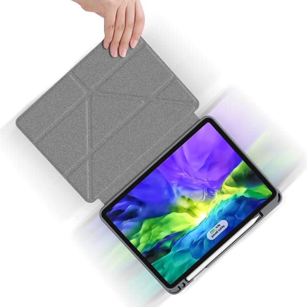 iPad Pro 12.9 2022/2021/2020 Skal - Mutural Multi-fold Smart Läderfodral Blå