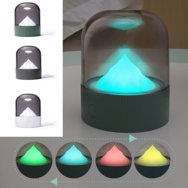 Retro Nostalgisk Nattlampa Sängbordstimer LED Sovande Kompanjon Ljus(Grå)