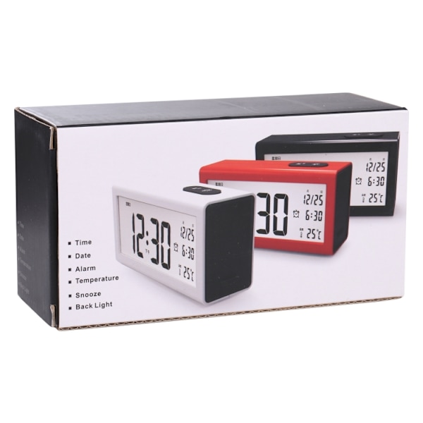 AQ122 LED-väckarklocka (vit)