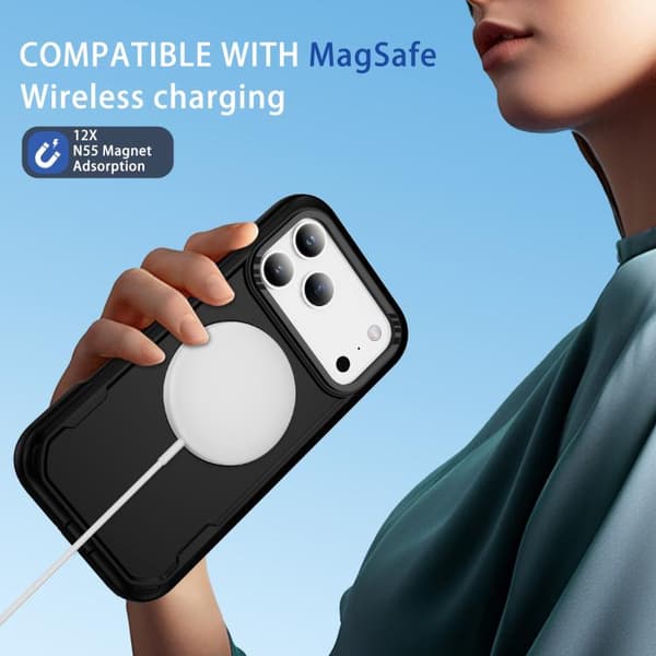 iPhone 18 Pro / iPhone 17 Pro Skal Defend Rugged Gear Holder MagSafe Svart