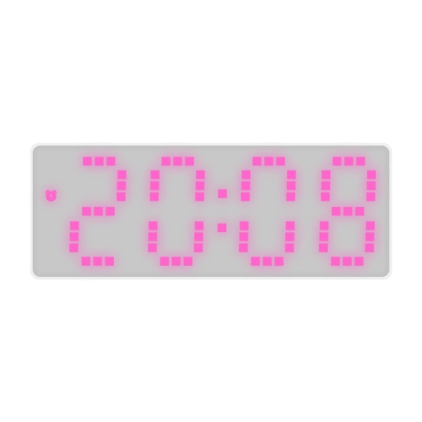8017 LED-skärm Röststyrning Digital väckarklocka Skrivbord Multifunktionell Temperaturklocka (Rosa)