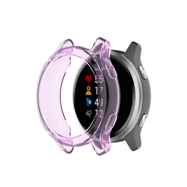 För Garmin Venu TPU Wrapped Tom Half Case Watch Case Transparent Purple