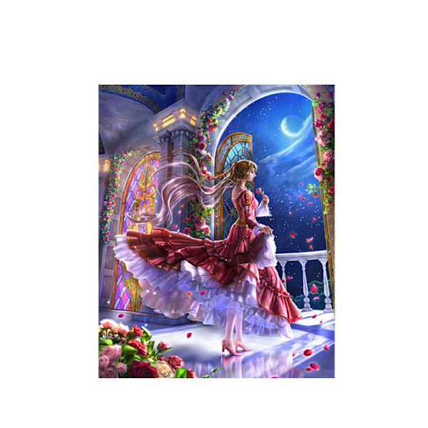 5D DIY Diamond painting - Rose Girl