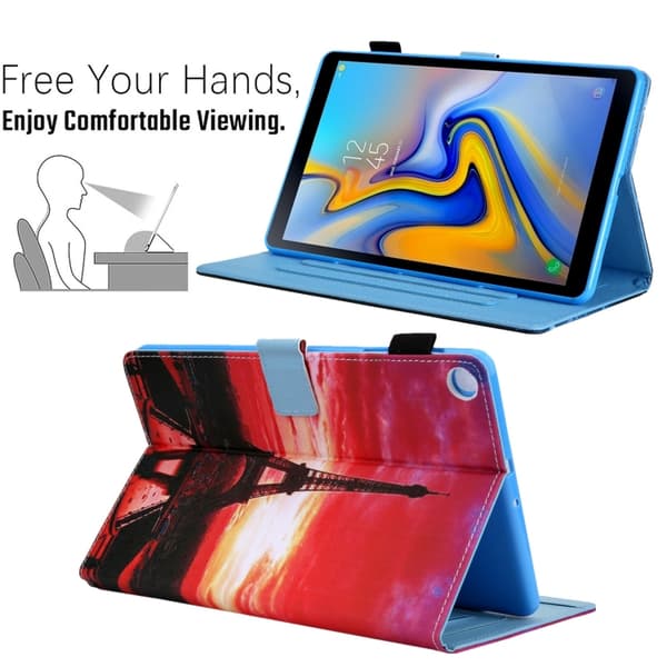 Samsung Galaxy Tab A7 Lite T220 Rhombus TPU Läderfodral Kvällstorn