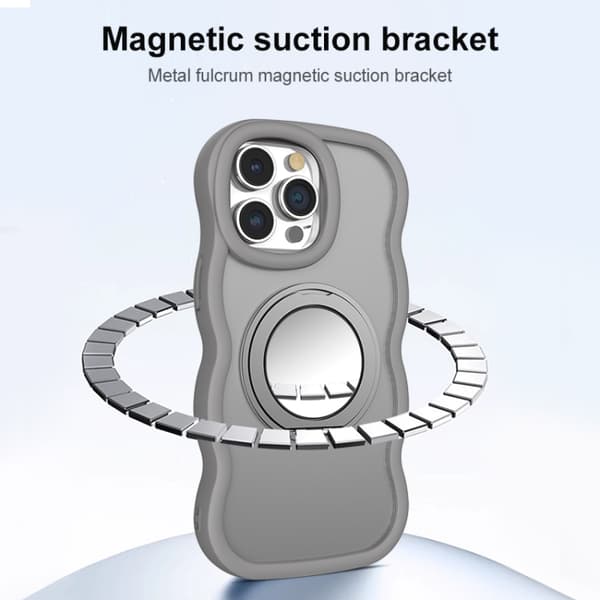 iPhone 16 Pro Spegelhållare MagSafe Skal Grå