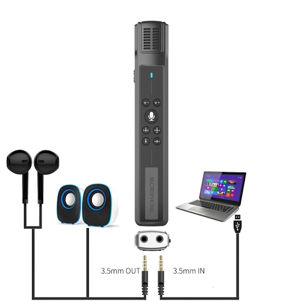 M8 Datorspel Konferens Video K Song Skrivbord USB Mikrofon Inspelningsmikrofon Live Kondensator Zink Legering Mikrofon Set