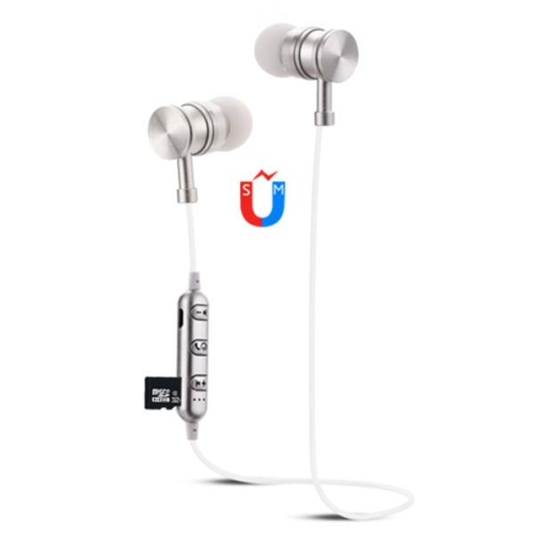 F3 Bluetooth 4.2 Hängande Nackdesign Bluetooth-headset, Musikuppspelning & Växling & Volymkontroll & Svara Silver
