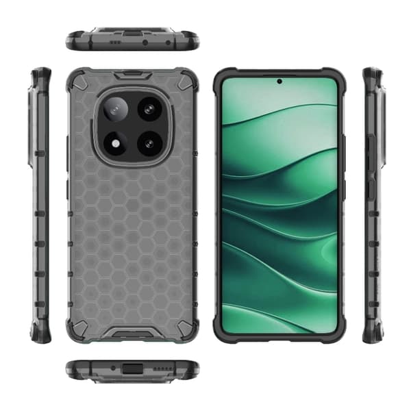 Redmi Note 14 Pro 5G - Honeycomb Stötsäker Mobilskal Svart