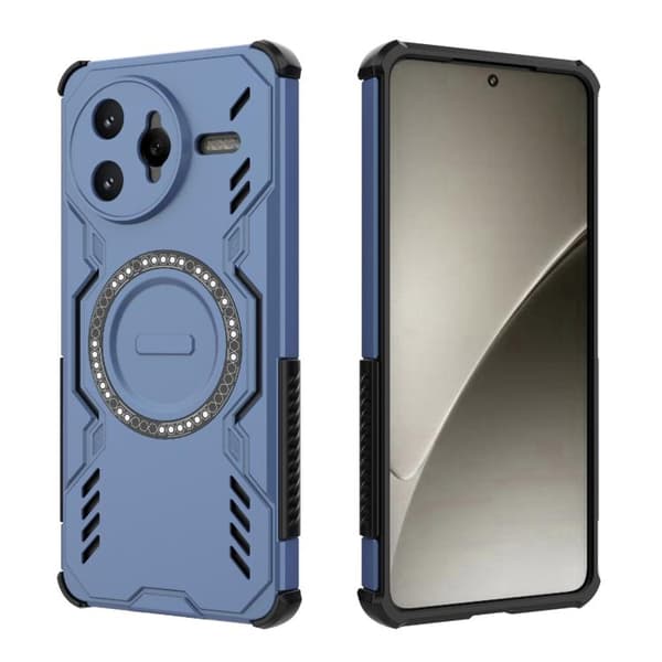Redmi K80 Pro 5G - Butterfly Armor MagSafe Magnetisk Ring Stötsäker Mobilskal Blå