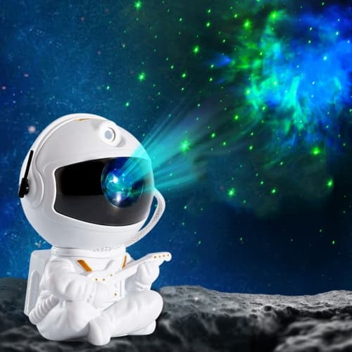 USB Astronaut Form Färgglad LED Laser Stjärnprojektionsljus (Gitarr)