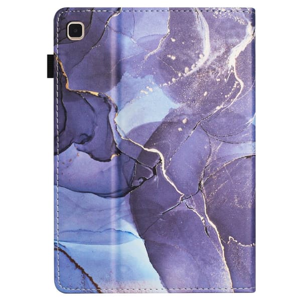Samsung Galaxy Tab S6 Lite P610 Marble Litchi Läderfodral Grå