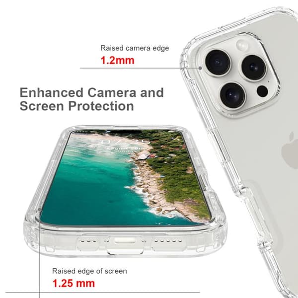 iPhone 16 Pro Max Shockproof Klar Gradient PC + TPU Skal Transparent