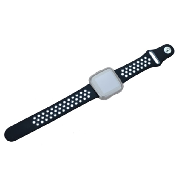 För Fitbit Versa 3 watch i två färger i silikon Black Grey