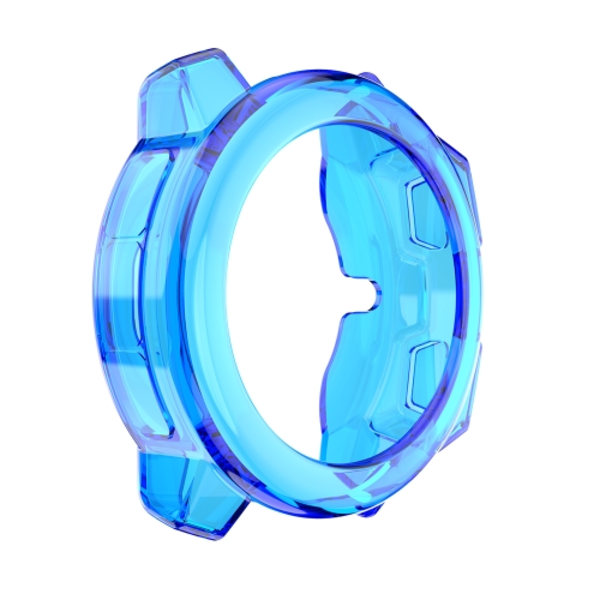 För Garmin Instinct TPU Halvpack Candy Color Case Transparent Blue