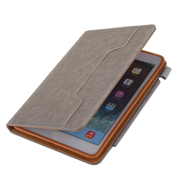iPad mini 6 / mini 2024 Fodral i Smart Läder med Hardware Buckle Grå