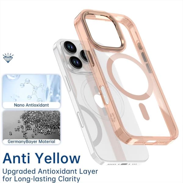 iPhone 16 Pro Max MagSafe Magnetisk Klar Skal Vit