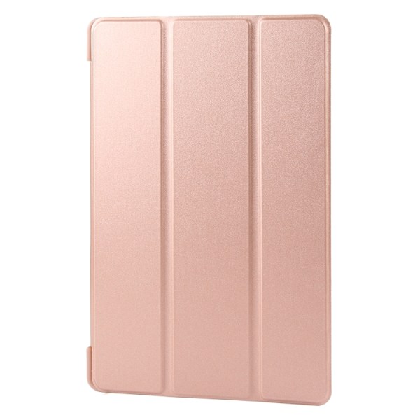 Samsung Galaxy Tab A9+ Skal i TPU Läder med Tri-fold Flip Roséguld