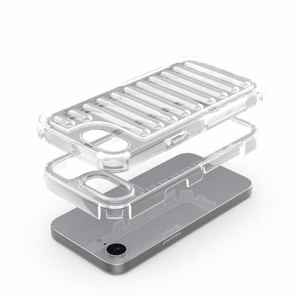 iPhone 18 Pro Max / iPhone 17 Pro Max Skal - hög transparens TPU hybrid PC med airbag Transparent grön
