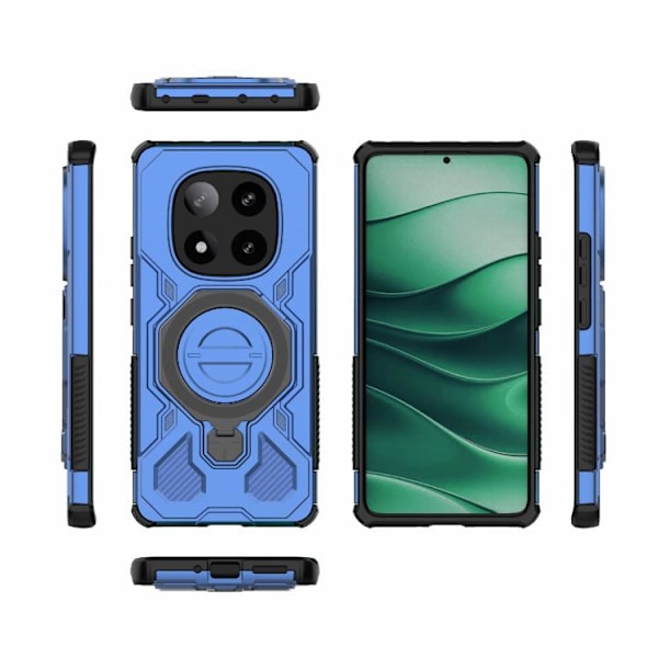 Redmi Note 14 Pro 5G J-20 - Solid Färg MagSafe Magnetisk TPU+PC Mobilskal Blå