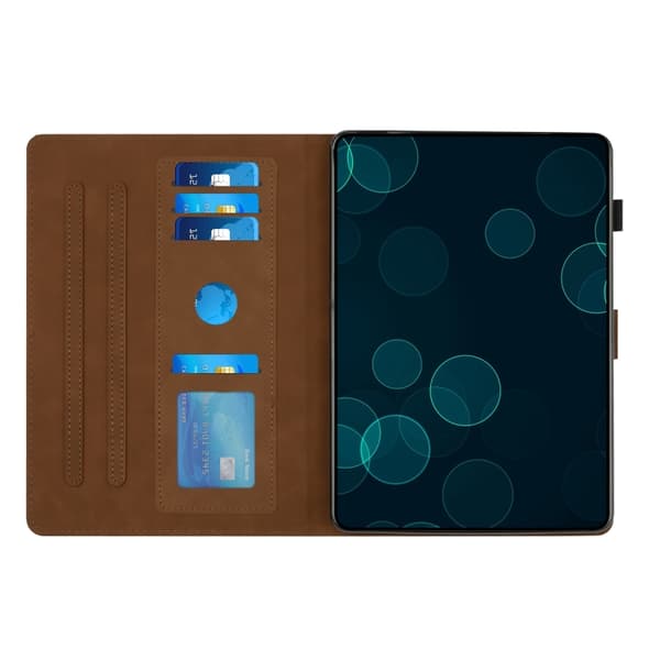 Samsung Galaxy Tab A7 Lite T220 Diamond Textured Leather Case Brun