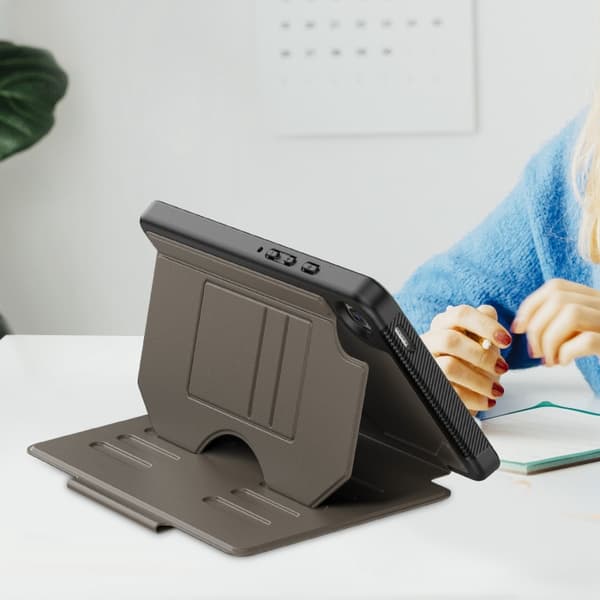 Samsung Galaxy Tab A9 / A11 Magnetiskt läderfodral Brun