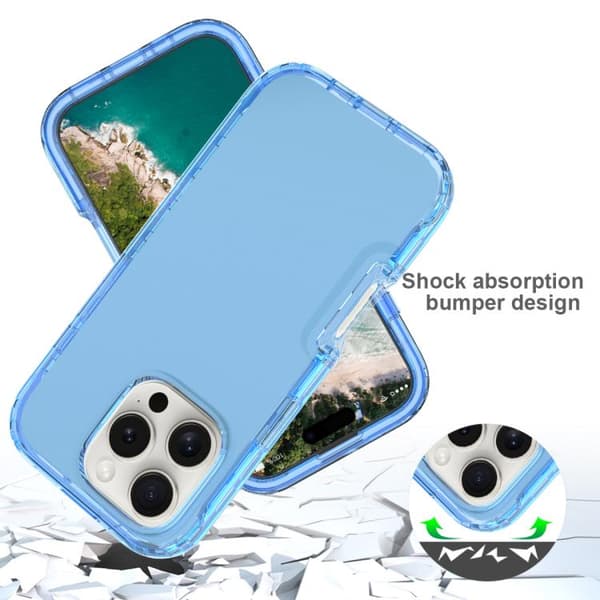 iPhone 16 Pro Max Shockproof Klar Gradient PC + TPU Skal Blå
