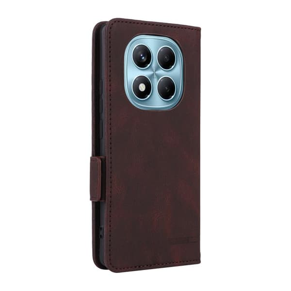 Redmi Note 14 Pro 4G - Magnetisk Låsfunktion Läderfodral Brun
