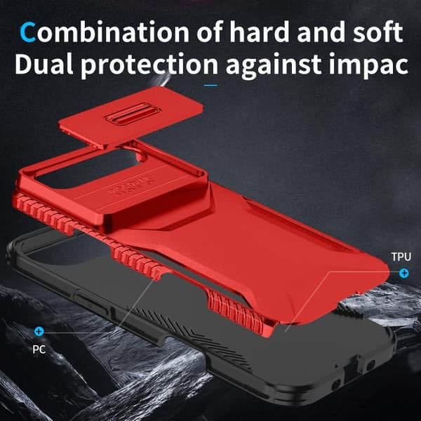 iPhone 17 Air Skal med Sliding Camshield Röd