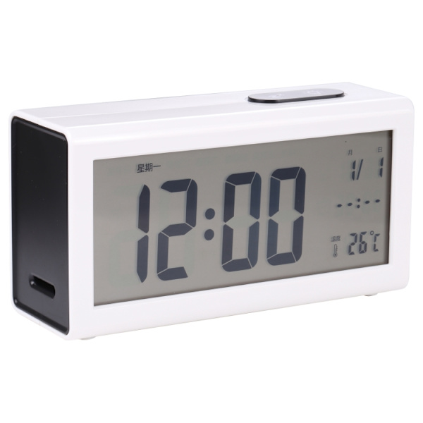 AQ122 LED-väckarklocka (vit)