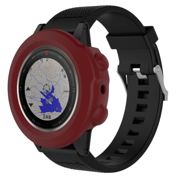Smart Watch Case, värd ingår inte för Garmin Fenix ​​5X Dark Red