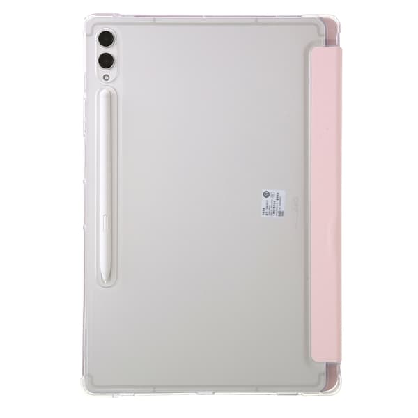 Samsung Galaxy Tab S9 FE+ Klart Akryl Läderfodral Rosa