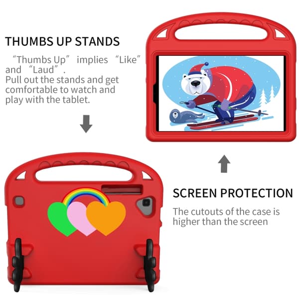 Samsung Galaxy Tab A9 / A11 EVA-fodral, litet handhållet skydd Röd