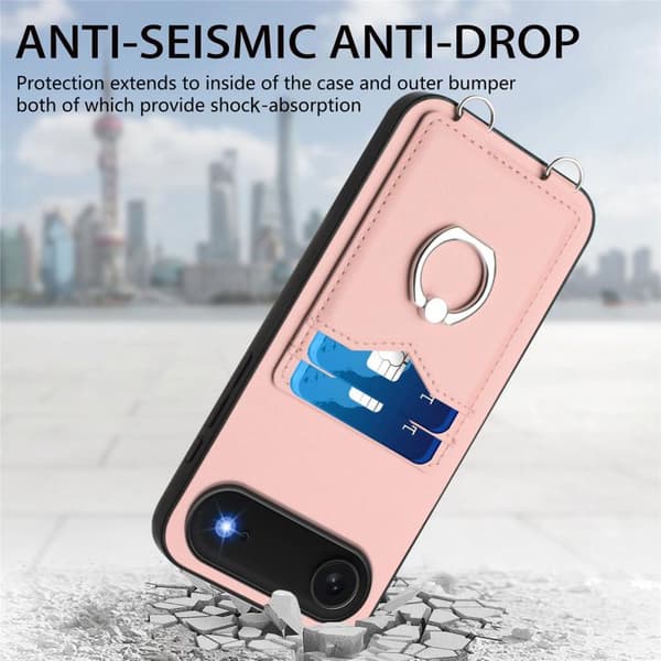 iPhone 17 Air Ring Card Holder Skal Rosa