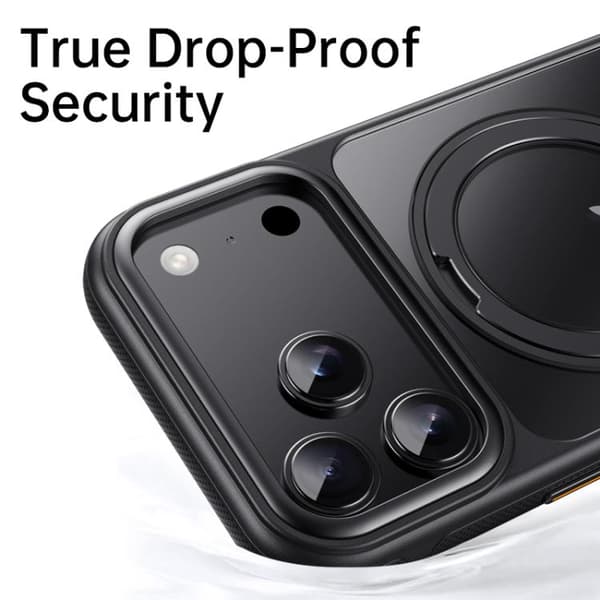 iPhone 18 Pro / iPhone 17 Pro Gear-Style Stress Relief 360 Rotationshållare MagSafe Skal Vit