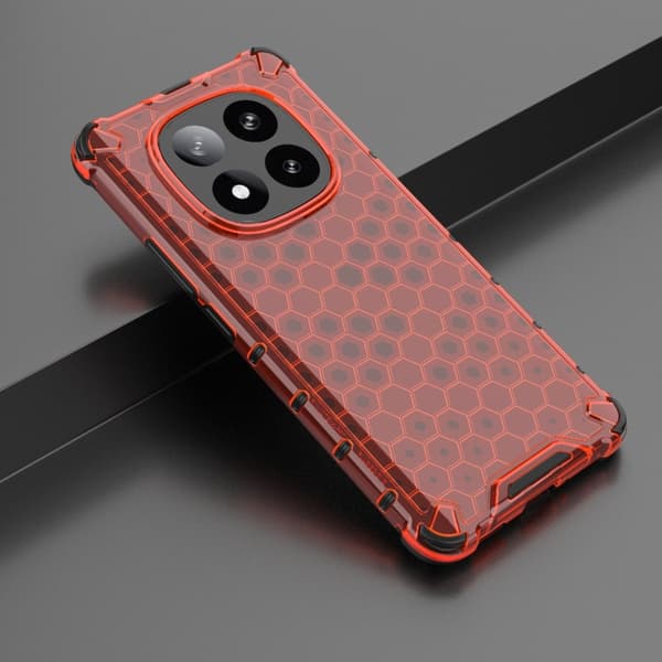 Redmi Note 14 Pro+ 5G - Honeycomb Stöttåligt Mobilskal Röd