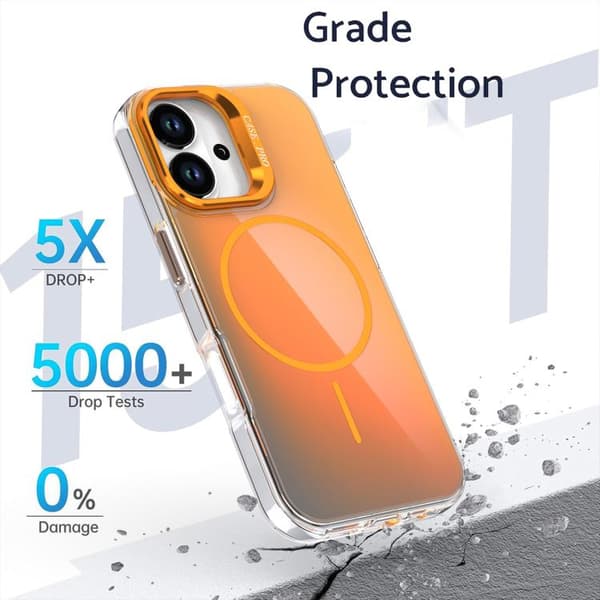 iPhone 17 Skal med Gradientfärg och Kickstand för MagSafe Ökenguld