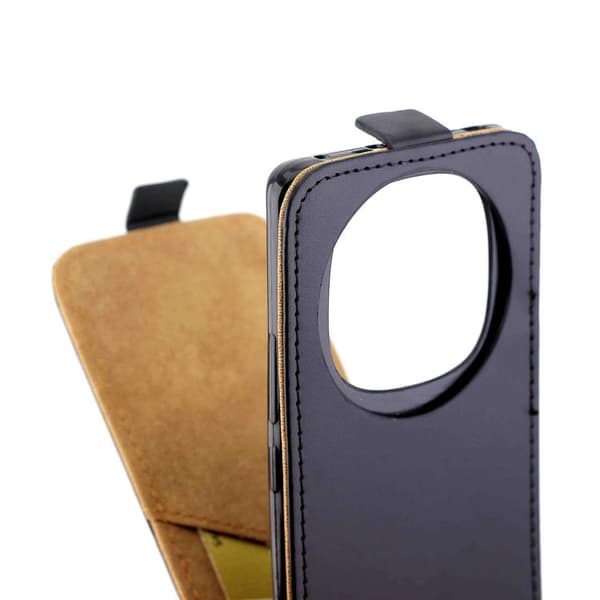Redmi Note 14 Pro 4G - Vertikal Flip Läderfodral med Kortfack