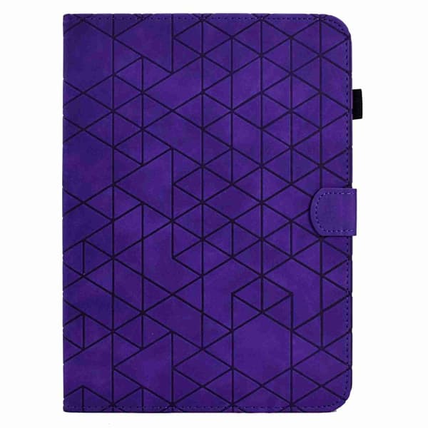iPad 10.2 Skal med Rhombus TPU Smart Läderfodral Purpur