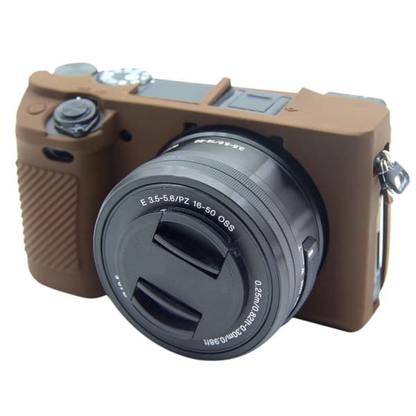 Mjukt silikonfodral för Sony ILCE-6300 / A6400 Kaffe