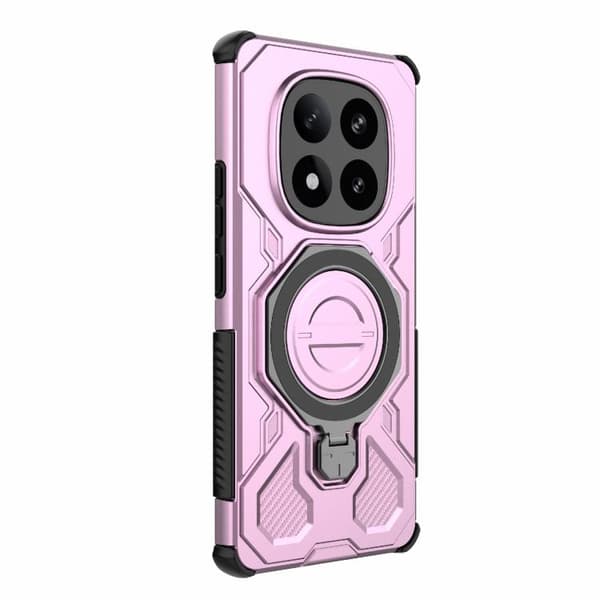 Redmi Note 14 Pro+ 5G Global - J-20 Solid Färg MagSafe Magnetisk TPU+PC Mobilskal Rosa