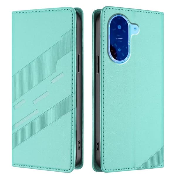 Redmi A5 4G - Retro Läder Plånboksfodral med Prägling och Multifunktion Mintgrön