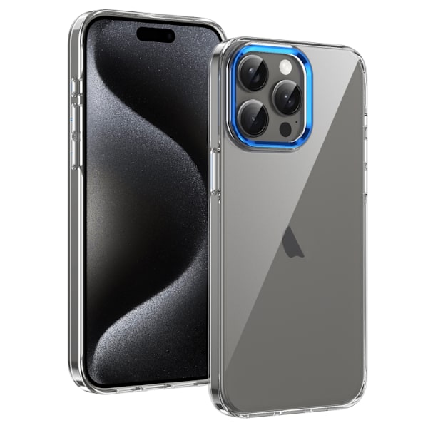 iPhone 16 Pro Skal HD Transparent PC med Full Coverage Blå