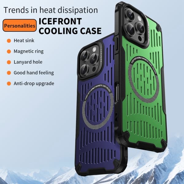iPhone 16 Pro Max Ice Front Cooling MagSafe Magnetisk Skal Purpur