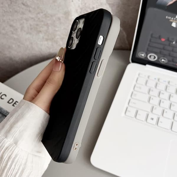 iPhone 16 Pro Vattendroppar TPU Skal - Skydda Din Telefon med Stil Grå