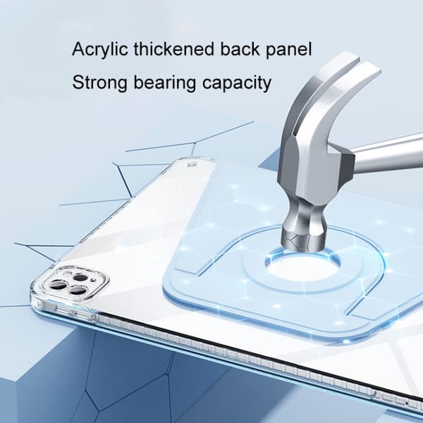 iPad Pro 13 2024 Skal i Magnetisk Delad Läderfodral Grå