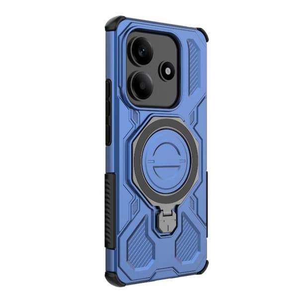 Redmi Note 14 5G J-20 - Solid Färg MagSafe Magnetisk TPU+PC Mobilskal Blå