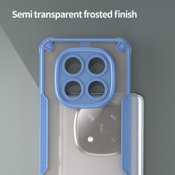 Redmi Note 14 Pro+ 5G - Armor Glaze PC Hybrid TPU Mobilskal Blå