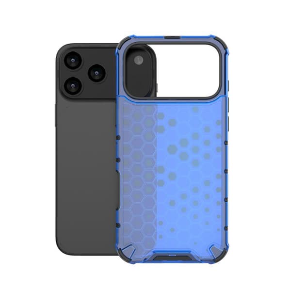 iPhone 18 Pro Max / iPhone 17 Pro Max Skal med Honungskombination och Stötskydd Blå