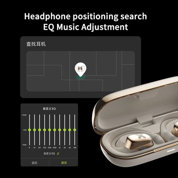 D MOOSTER D55 OWS Öronmonterade ENC Bluetooth-hörlurar Beige